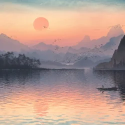 Beautiful Scenery And Sunset